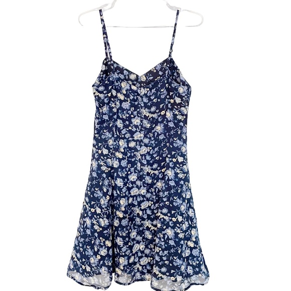 Dianne B New York Floral Blue Dress - Size 8 - Picture 2 of 5